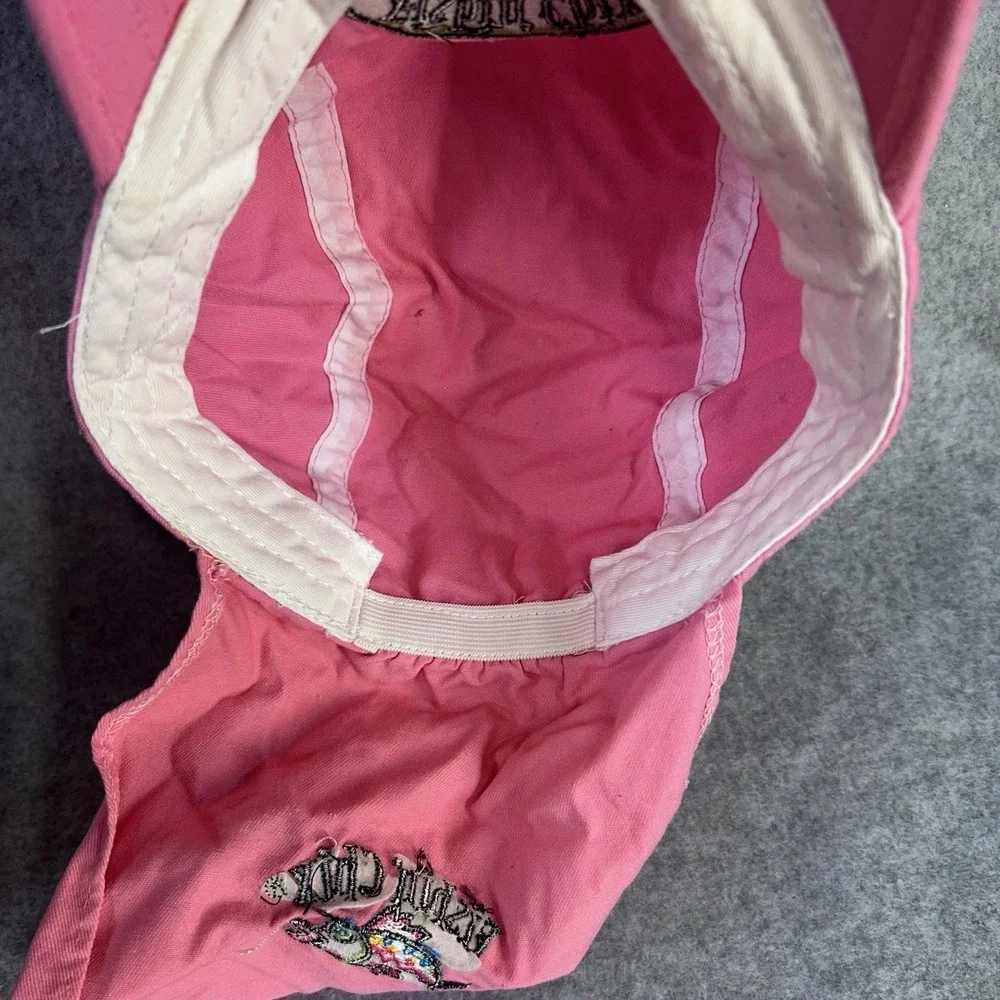 Fishin Chix Pink Fishing Sun Hat Cap Neck Flap Embroidered Fish Womens Outdoor